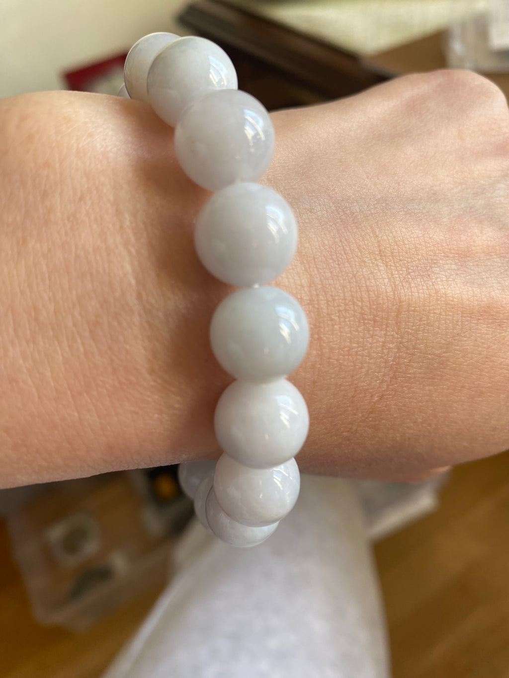 Big size FeiCui Jade purplish blue bracelet
