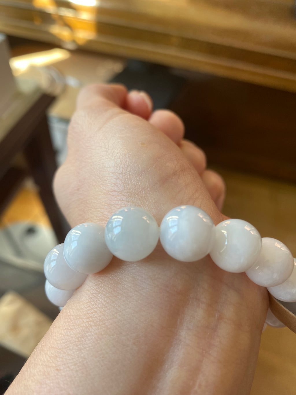 Big size FeiCui Jade purplish blue bracelet