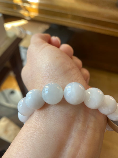 Big size FeiCui Jade purplish blue bracelet