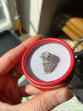Silver ring in moonlight color FeiCui Jade