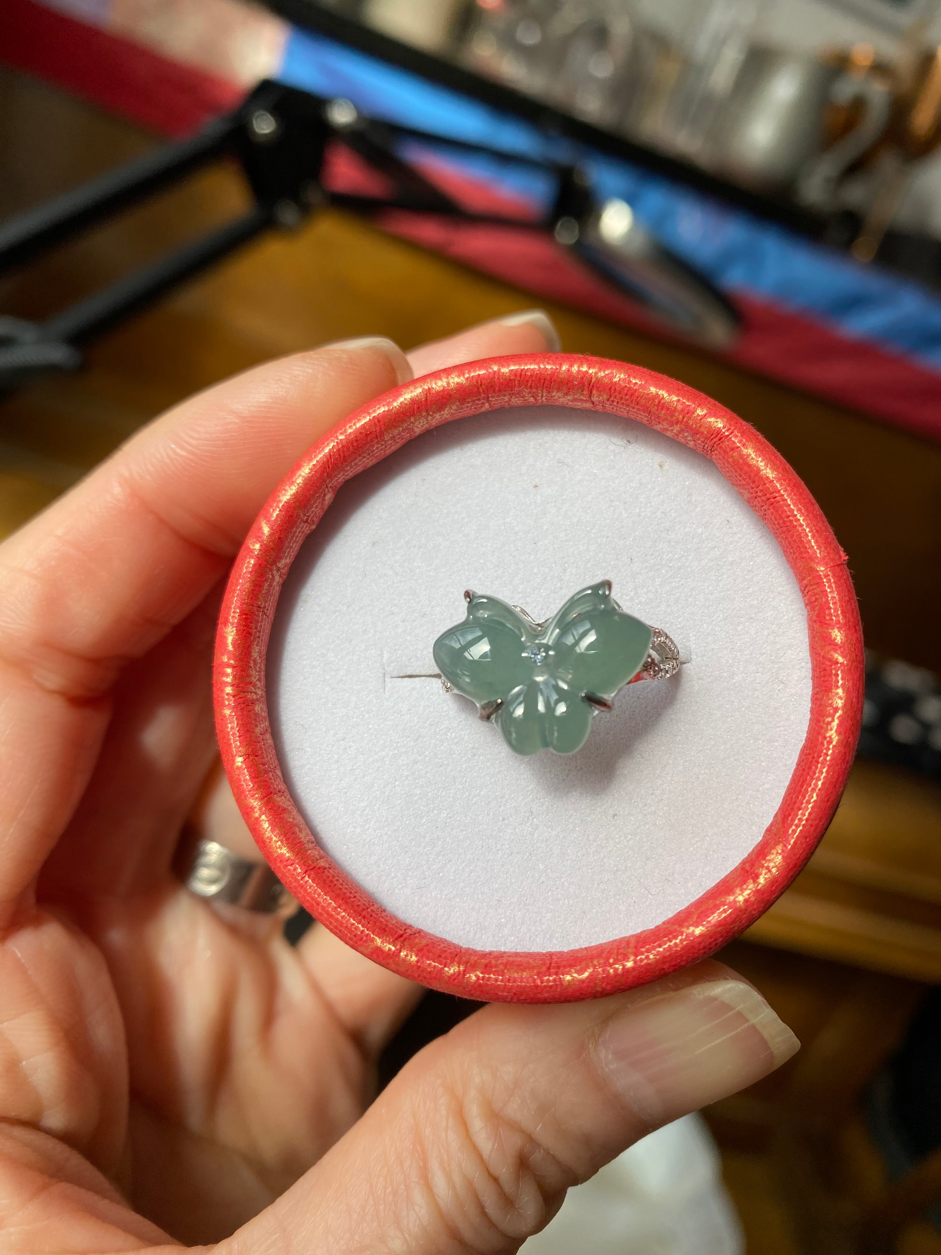 Butterfly silver ring