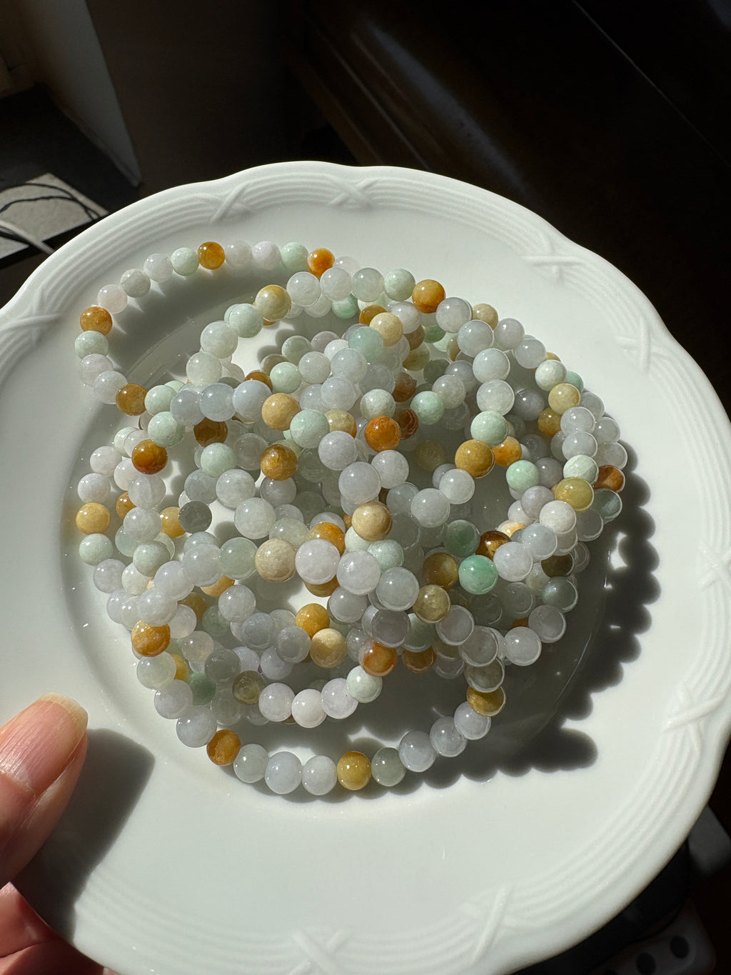 Many Treasures color FeiCui Jade bracelet