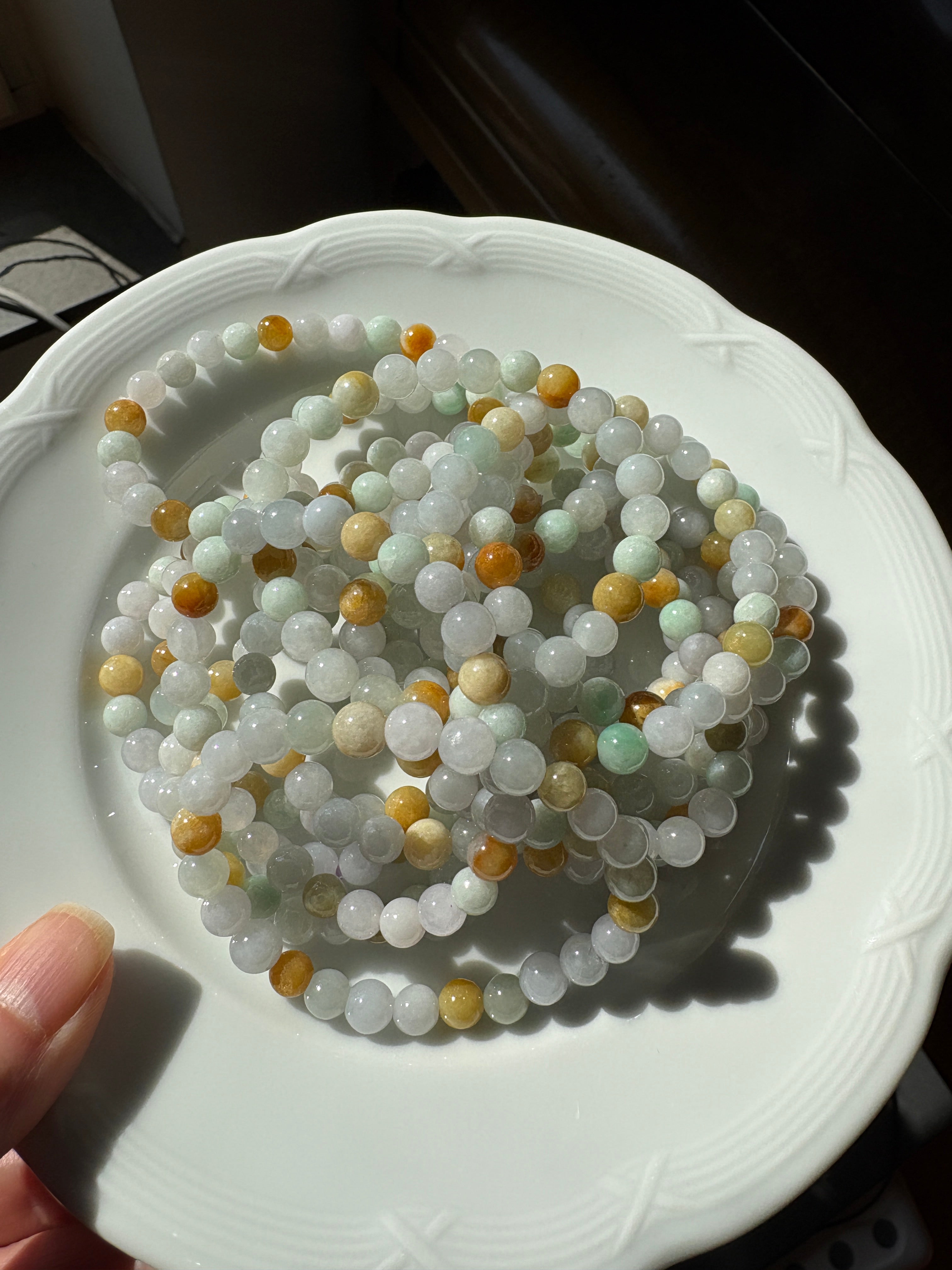 Many Treasures color FeiCui Jade bracelet