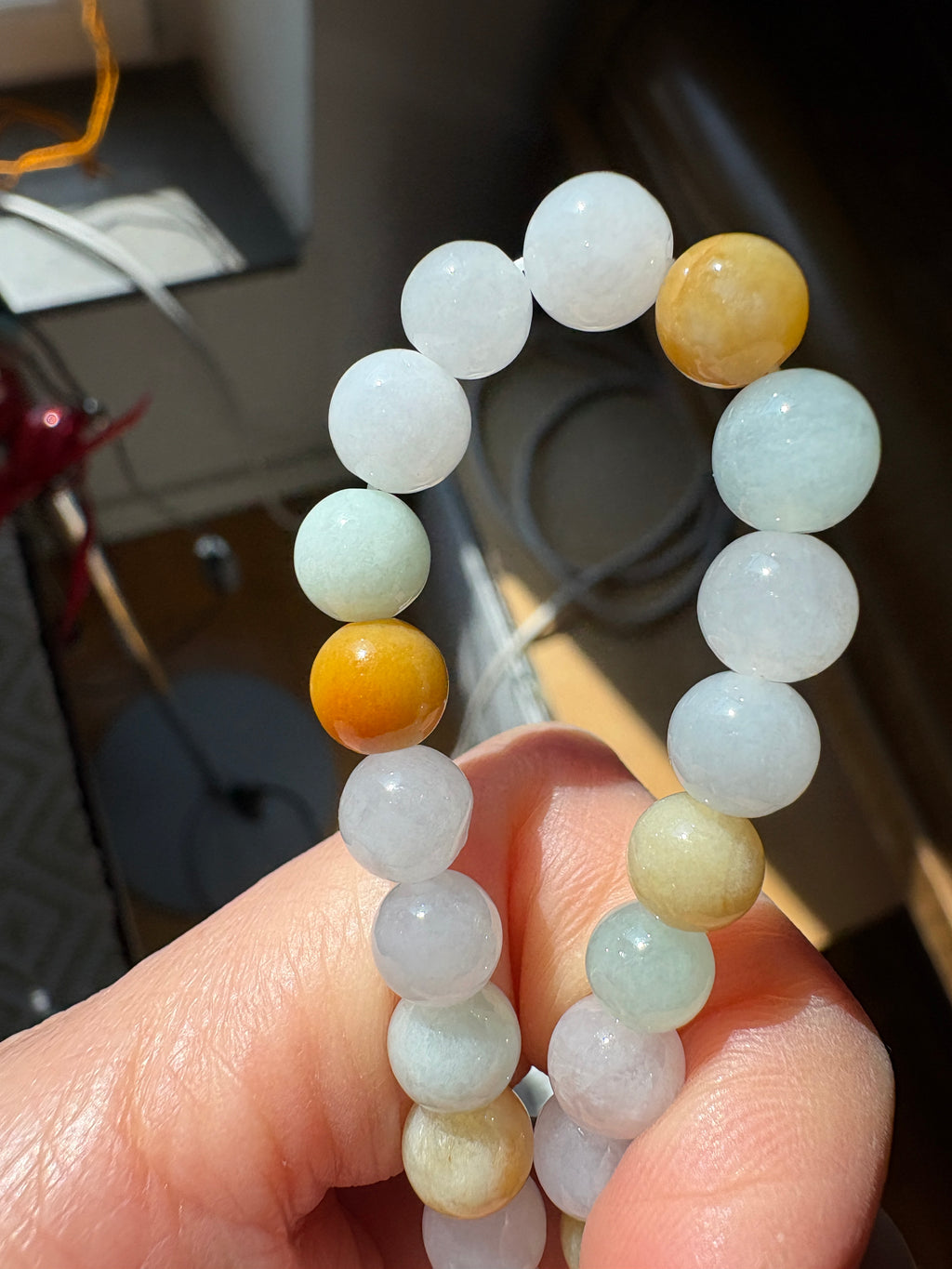 Many Treasures color FeiCui Jade bracelet