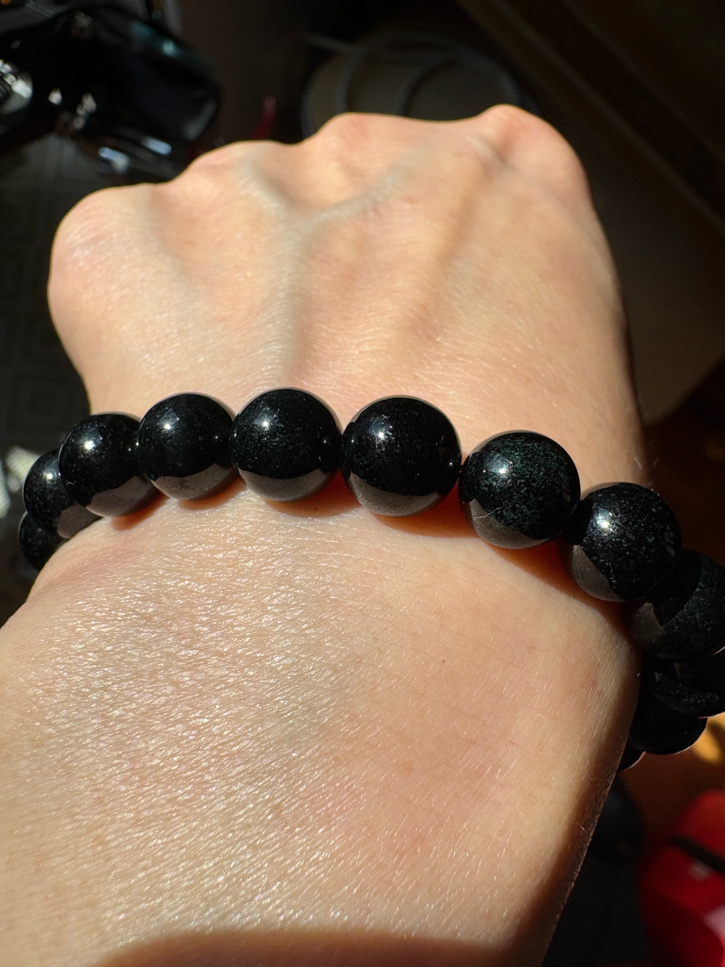 Wu Ji black Feicui jade bracelet