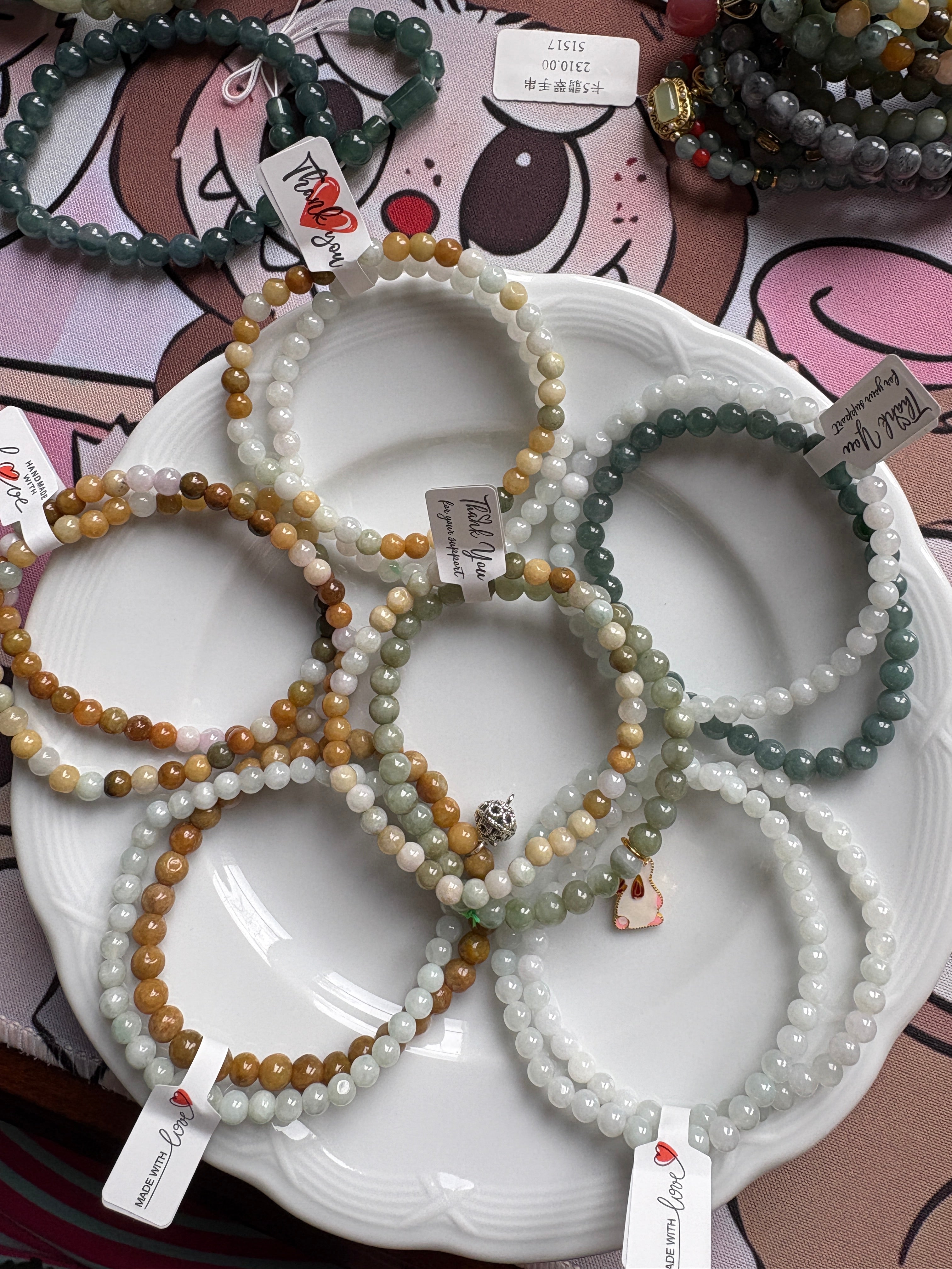Cute mini double jade bracelets