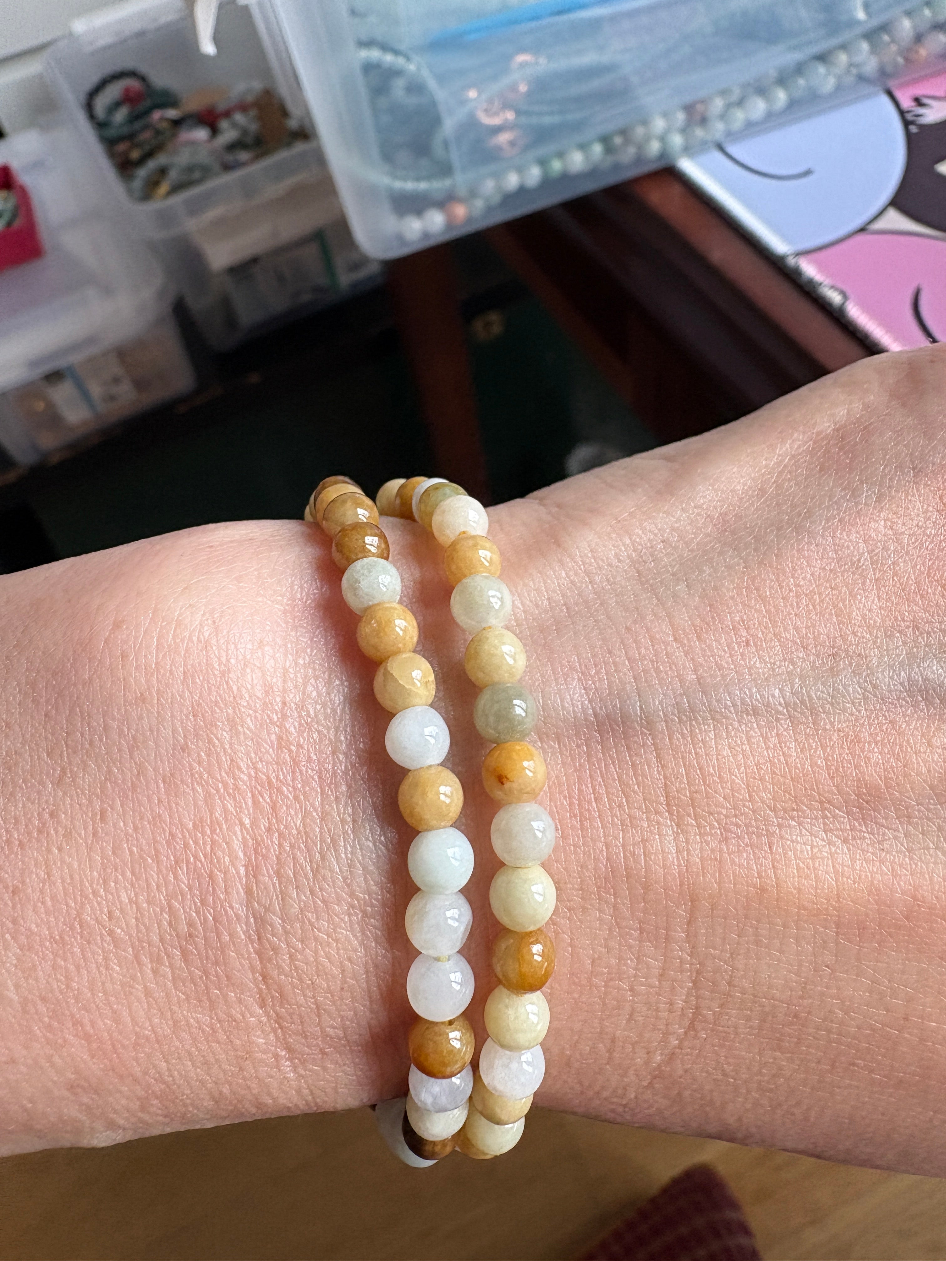Cute mini double jade bracelets