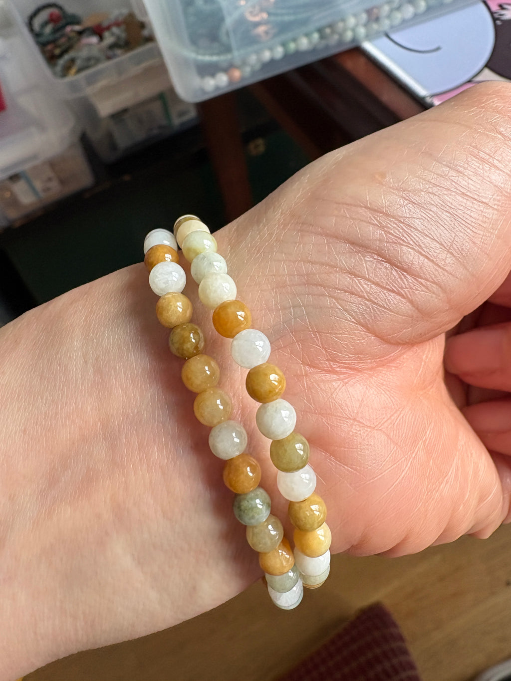 Cute mini double jade bracelets