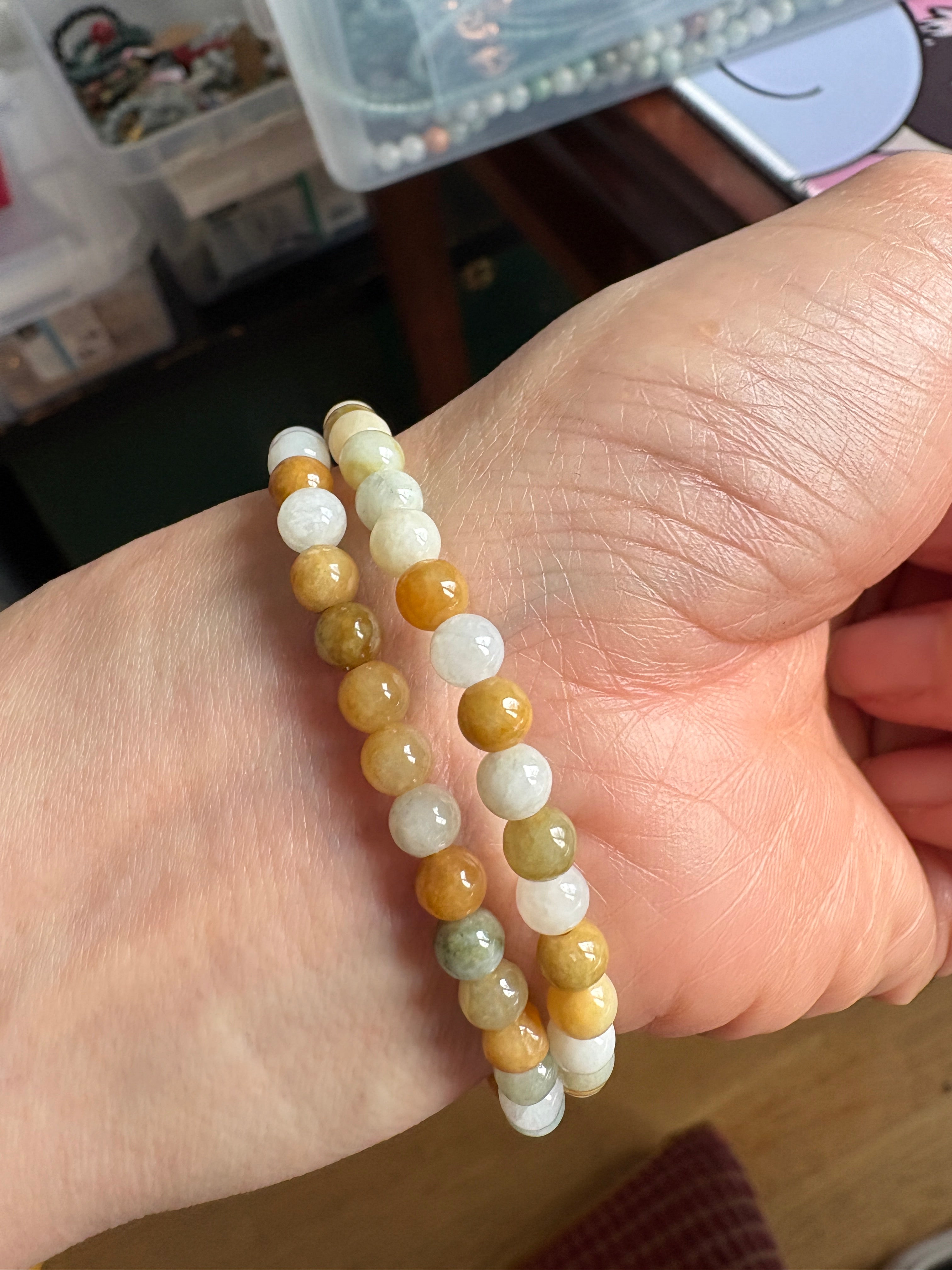 Cute mini double jade bracelets