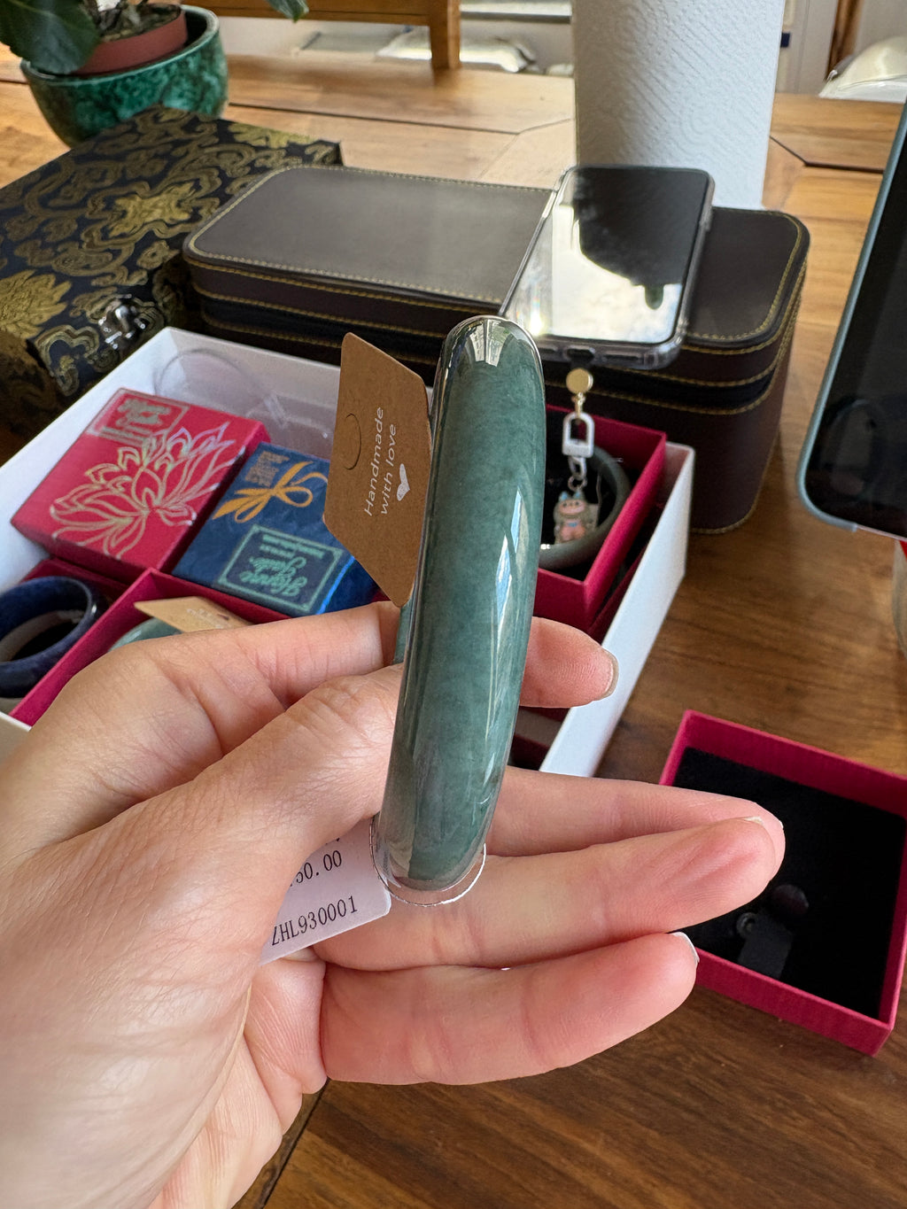 Big size Forest Green FeiCui Jade bangle