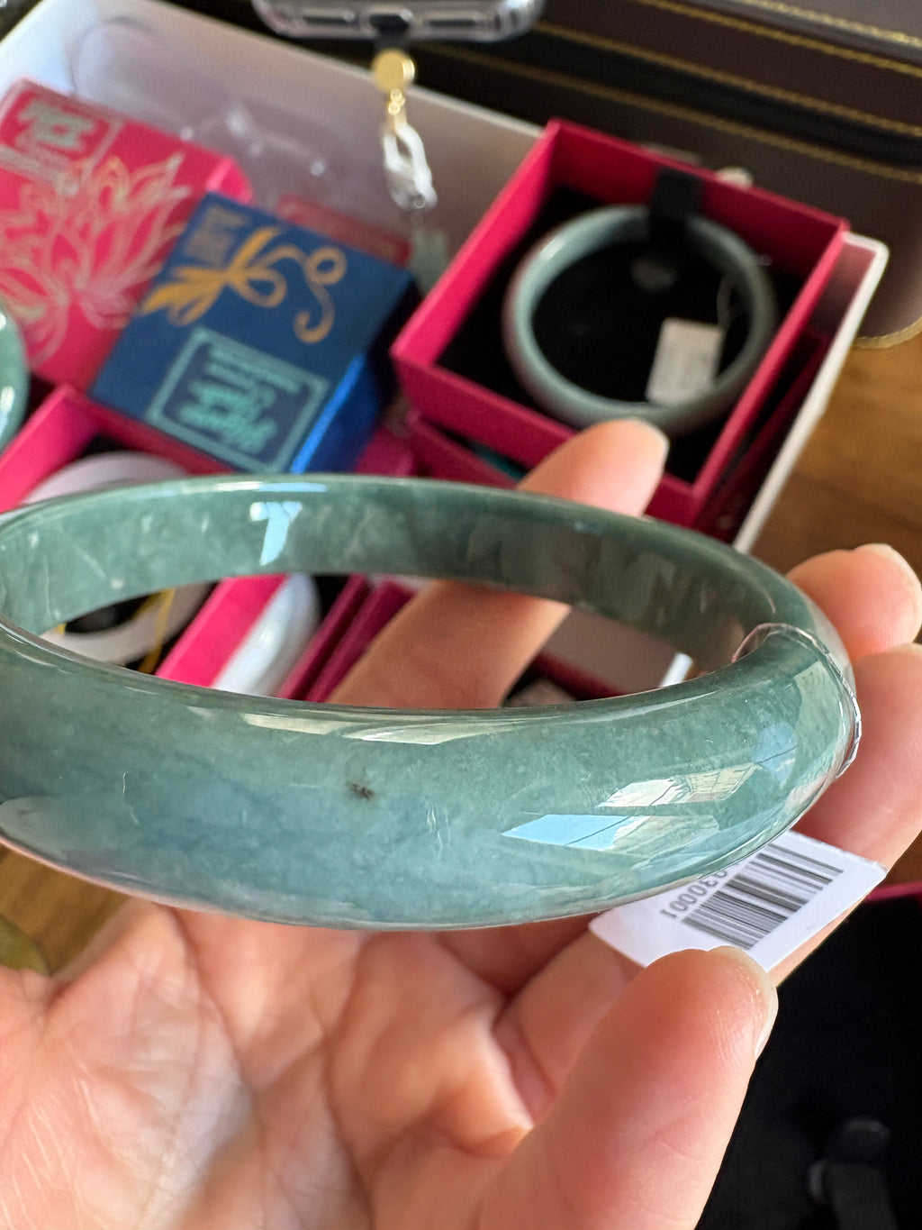Dark Teal-Green FeiCui Jade bangle